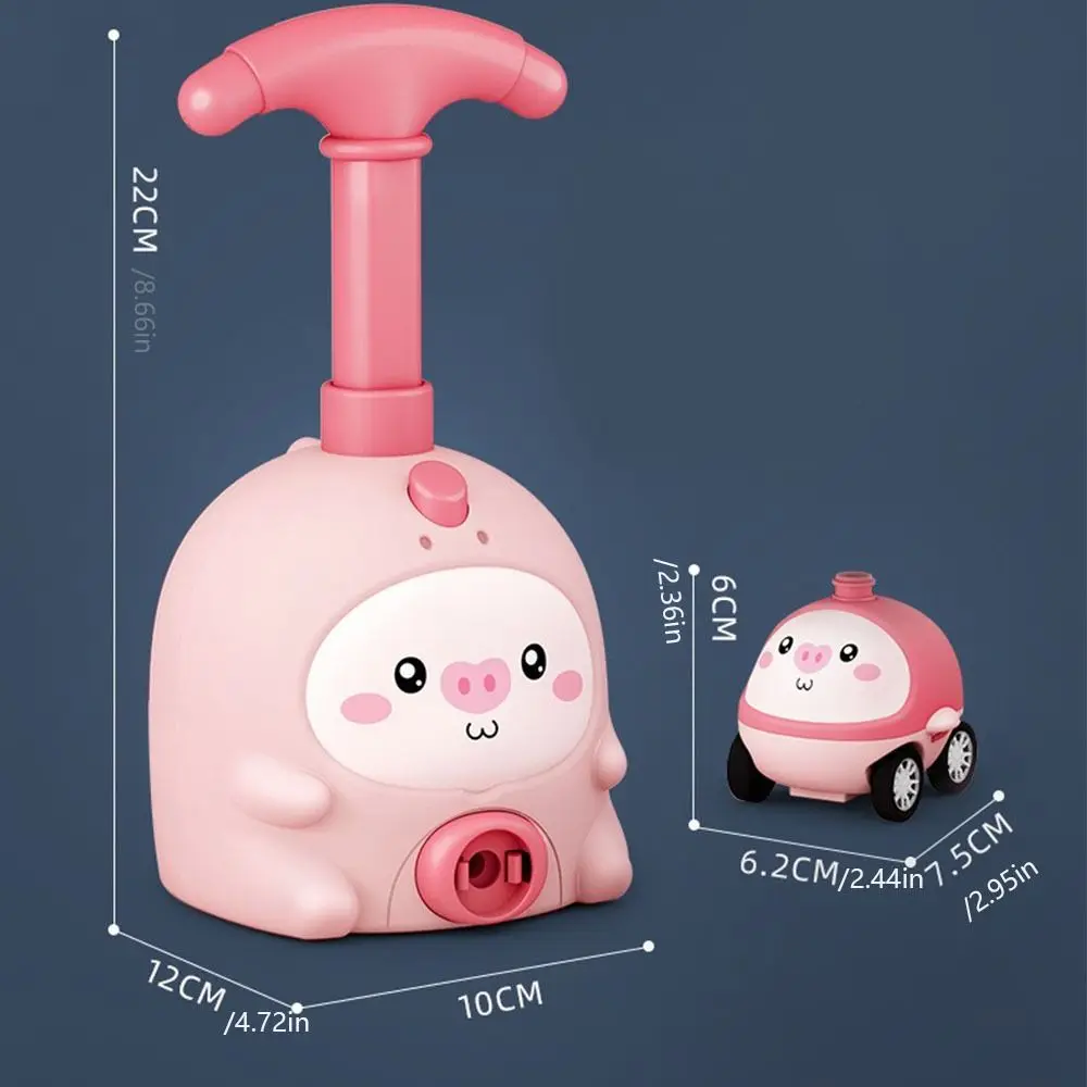 Car Tower Design Balloon Launcher Toy Air Propulsion System Balloon Launch Playset Science Toys Piggy Duck