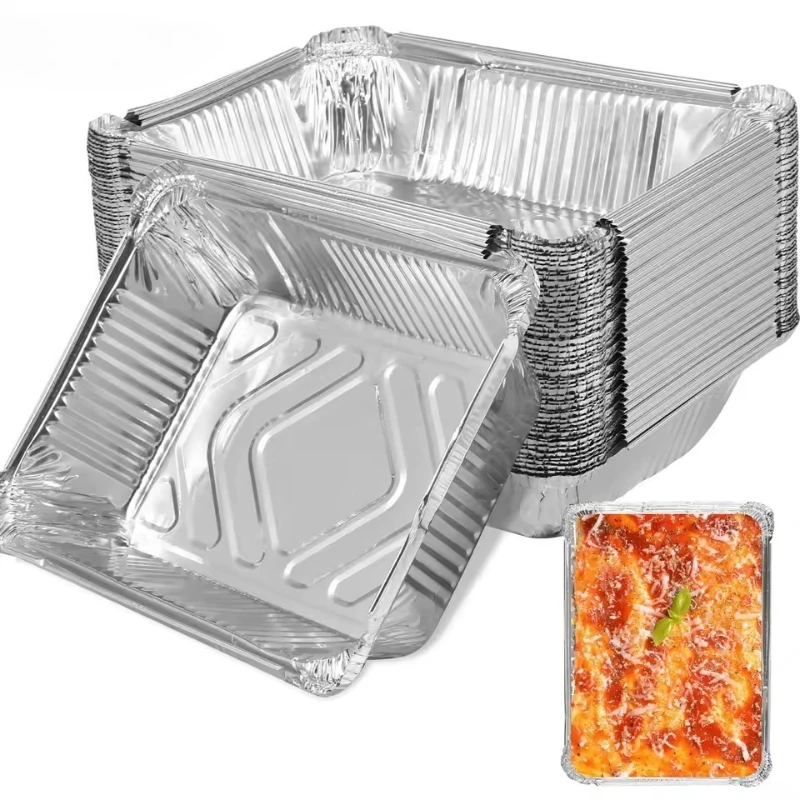 20/40PCS Aluminum Foil Trays Non-Stick Baking Pans Food Grade BBQ Bowl For Air Fryer Oven Baking Cooking Kitchen Tools 20/40PCS Aluminum Foil Trays Non-Stick Baking Pans Food Grade BBQ Bowl For Air Fryer Oven Baking Cooking Kitchen Tools