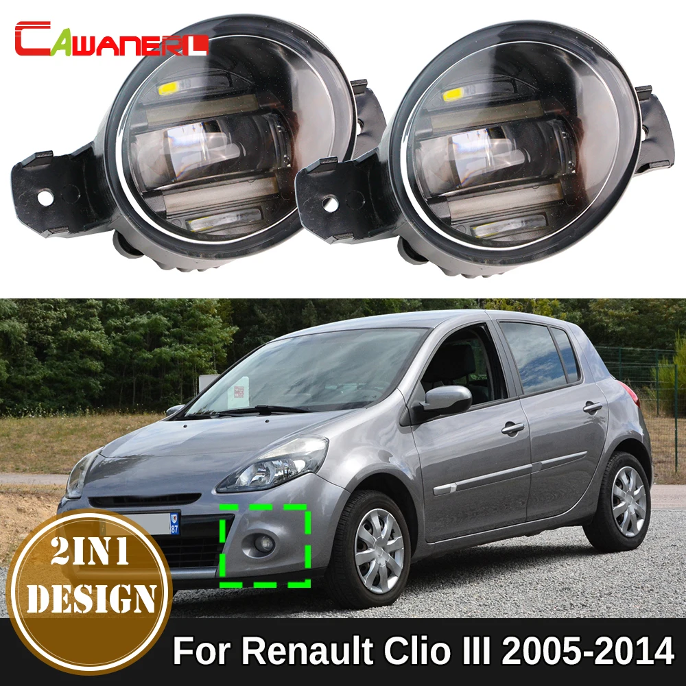 2-Pcs Led Fog Lamp DRL for Renault Clio V Clio 5 BJ_ 2021 2022 2023 Front  Car Fog Lights Assembly w/ Lens 20W 12V White Yellow - AliExpress