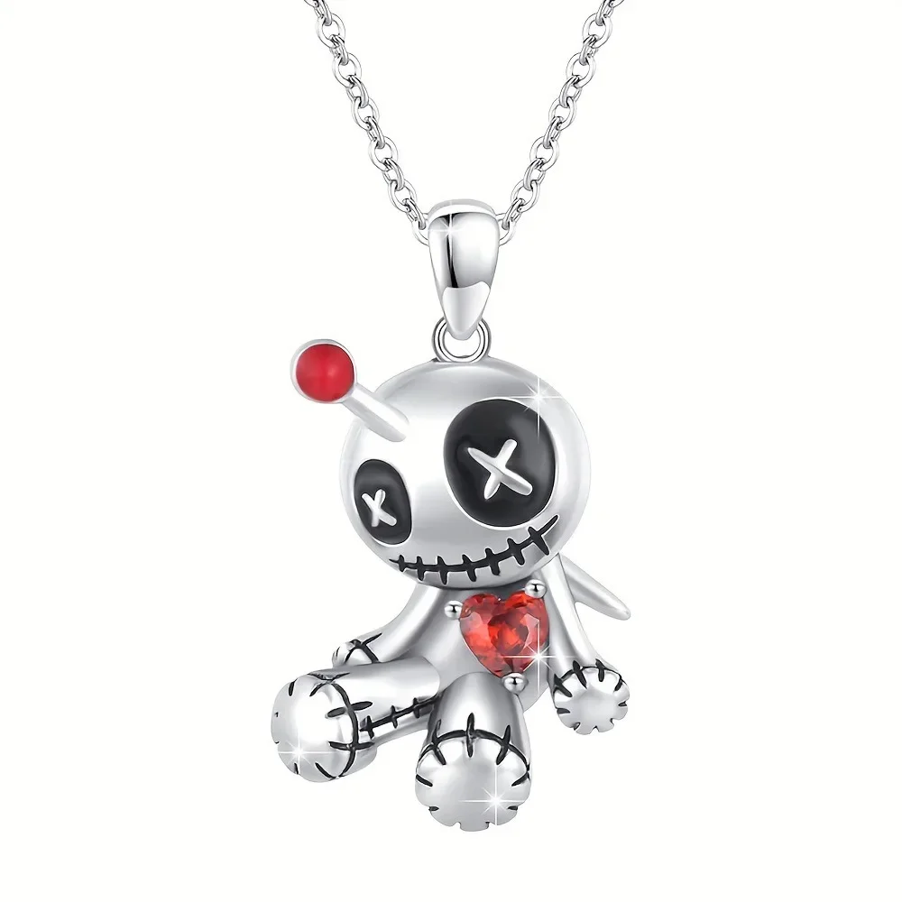 New  Punk  In For Women Fashion Jewelry Gifts Ghost Doll Bell Man Necklaces Pendant Chain