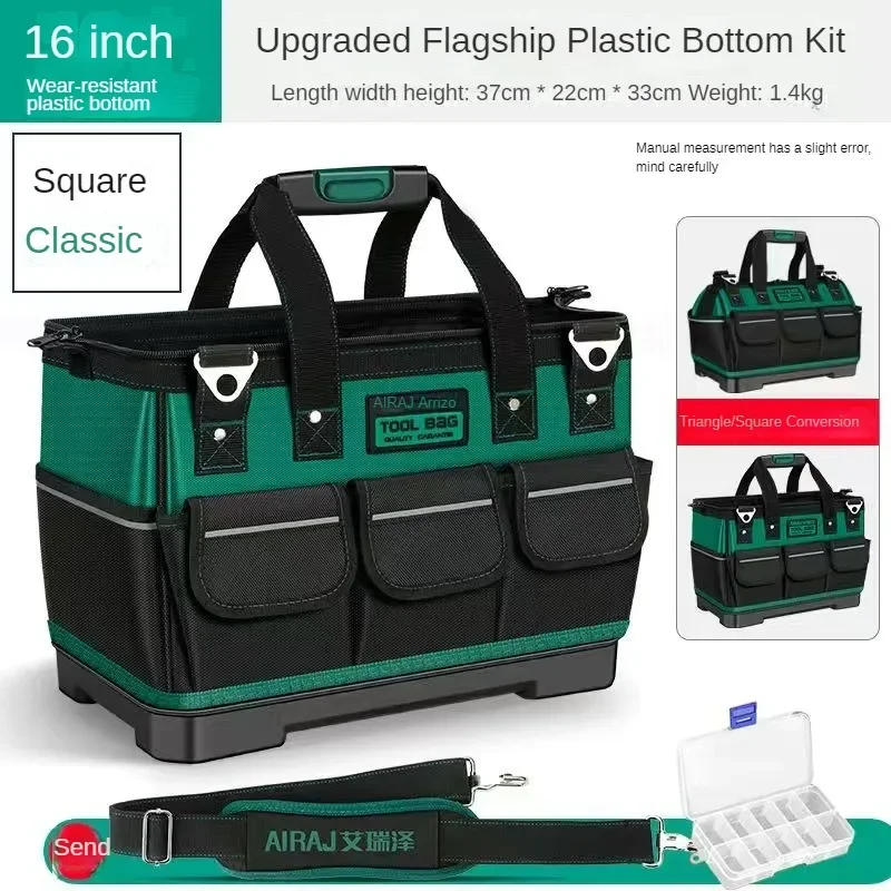 Upgrade 23inch Heighten large capacity Tool Bag Thickened 1680D Oxford Waterproofed Wear-Resistant Electrician Storage Toolkit 6