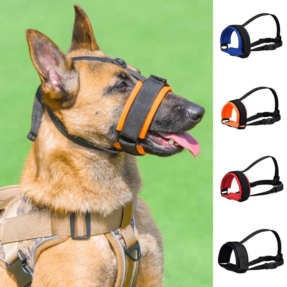 

Anti Barking Dog Muzzle For Small Large Dogs Mesh Breathable Pet Mouth Muzzles For Dogs Adjustable Nylon Straps Dog Accessories