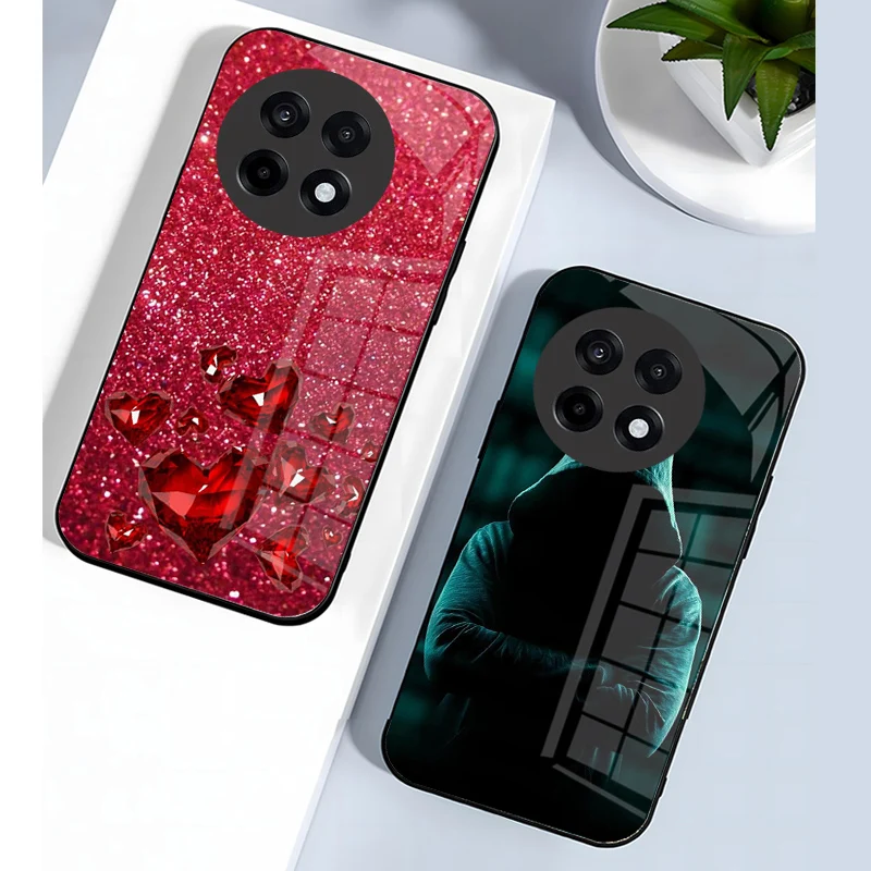 Tempered Glass Shockproof Protective Case with Hard PC Cover