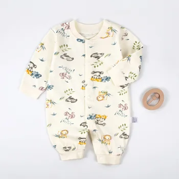 ملابس الفتيات 2025 ملابس الطفل المتسكعون الوليد رومبير الخريف بذلة للأطفال الرضع داخلية وقطعة واحدة الصبي 4