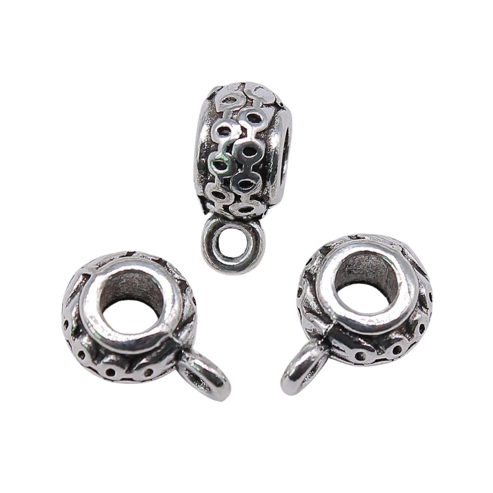 20pcs 12x8x5mm Charm Clip Clasp Bail Beads Charms Jewelry Making Beads