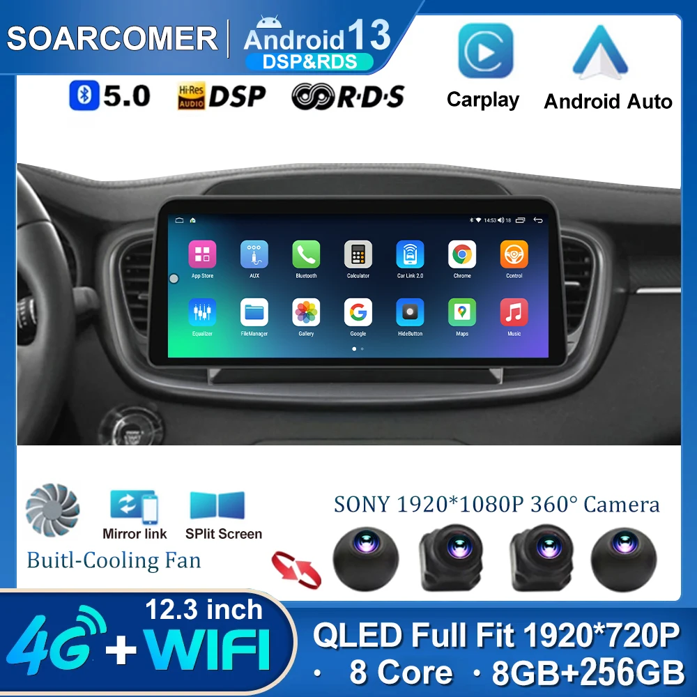 

12.3 inch andriod 13 for KIA Sorento 2015-2018 Central AuTO radio Multimedia System Video GPS Navigator DSP 4G WiFi RDS