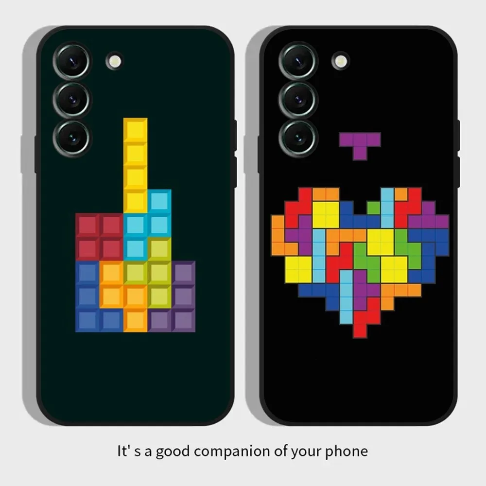 Game T-Tetris Custodia Per Telefono Divertente Per Samsungs23,S22,S21,S20 Ultra Pro S10,S30Plus,20 Cover Ultra Nera