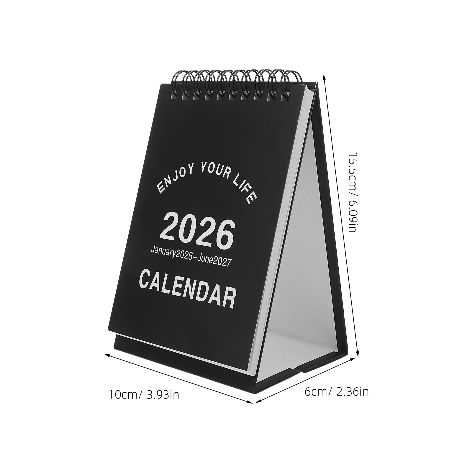 2Pcs 2026 미니 데스크 캘린더 18개월 스탠딩 플립 캘린더 2026년 1월부터 2027년 6월까지 사무실 홈용 소형 데스크탑 플래너