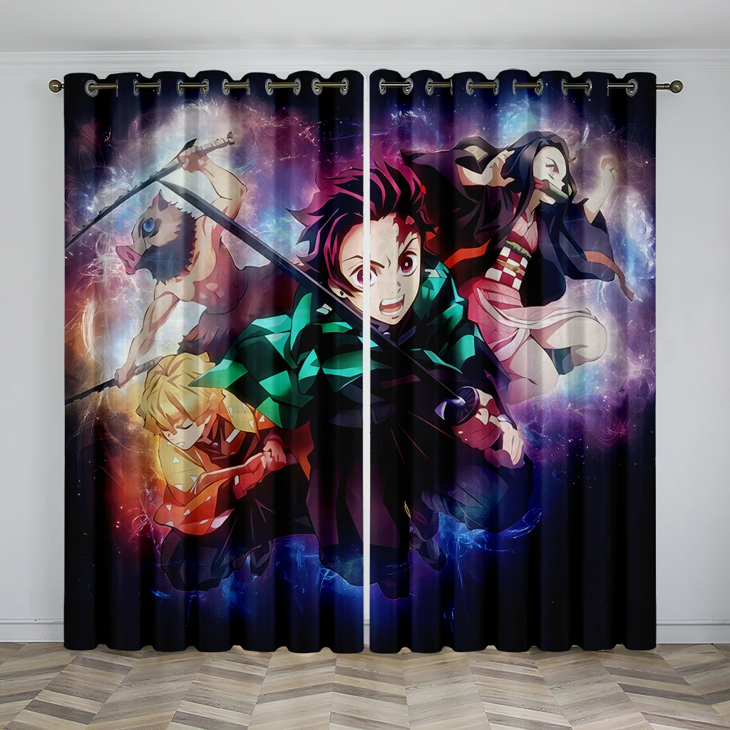 

Kids Favorite Cartoon Anime Characters Curtains 2 Panel Boys Girls Room Bedroom Living Room Window Decor Curtains Free Shipping