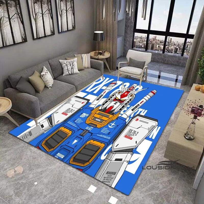 2025 New Gundam Bedroom Gaming Room Oversized Carpet Anime Bedside Floor Mat Mobile Warrior Cartoon Anti-slip Mat Gift 5