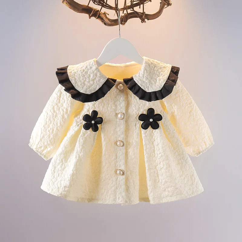 

Autumn Newborn Baby Girls Clothes Long Sleeve Princess Flower Dresses for Girls Baby 1 Year Birthday Party Clothing Vestidos