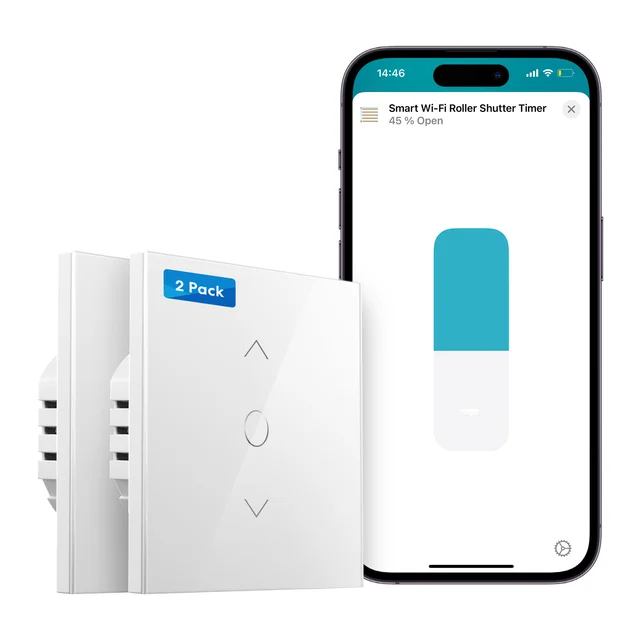 Meross HomeKit Smart Wi-Fi Roller Shutter Timer Electric Motor Curtain Blind Switch EU/UK Version Support Alexa Google Assistant