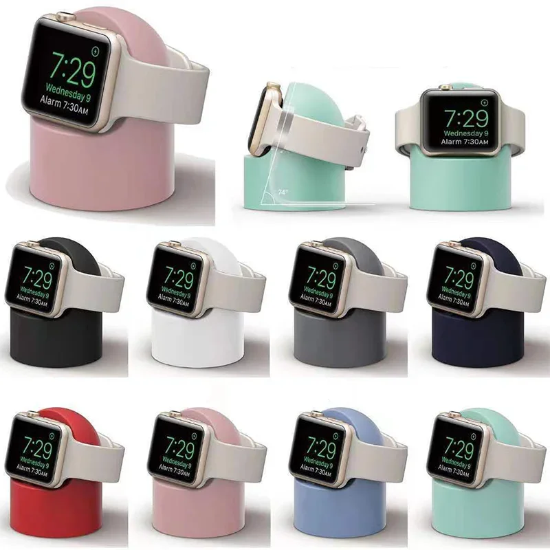 

Charger Stand for Apple Watch Series 9/8/SE/7/6/SE/5/4 Ultra 2 49mm/45mm/44mm/42mm/41mm/40mm Silicone for Apple Wach Accessories