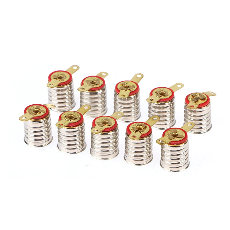 10Pcs High Quality E10 Lamps Base Holder Bulbs Light Base Socket Home Experiment Circuit Electrical Test Accessories