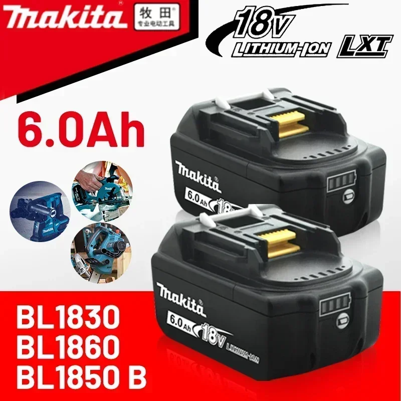 Makita battery charger and battery displayed together