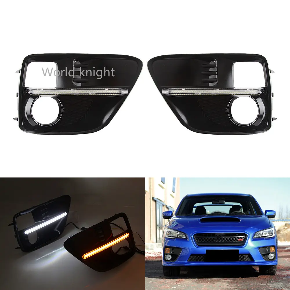 

LED 2pcs Fog Lamp for Subaru WRX 2015 2016 2017 Daytime Running Lights Headlights White Yellow Car Styling Accessories 1 Pair