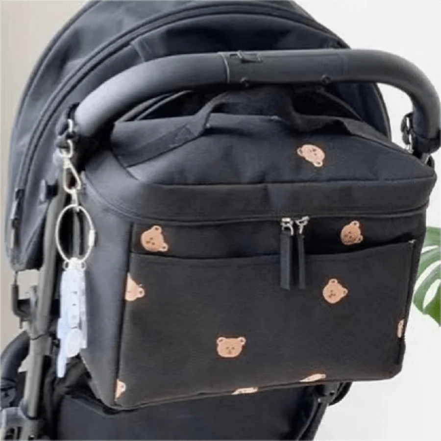 ins bear insulation bag baby stroller storage bag mommy out of milk storage insulation ice kindergarten lunch