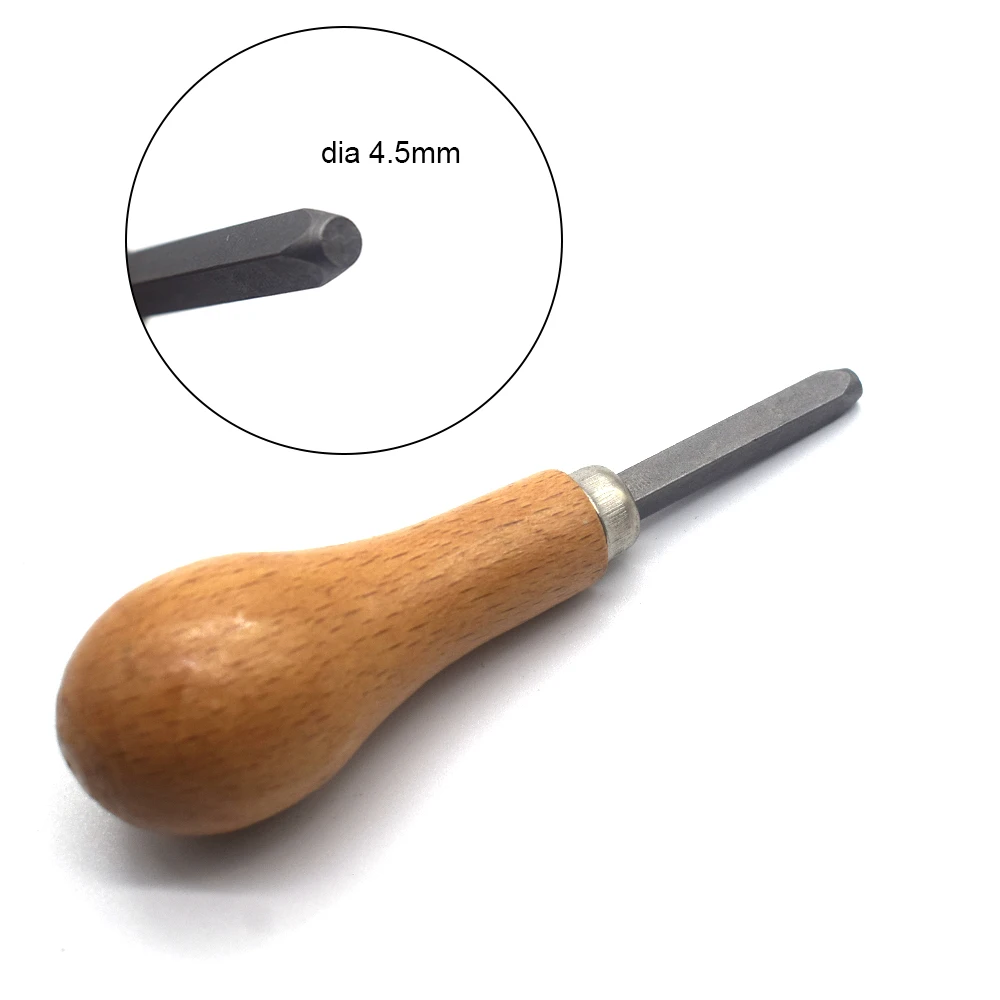 Professional Jewelry Diamond Bezel Setting Pusher Tool with Wooden Handle