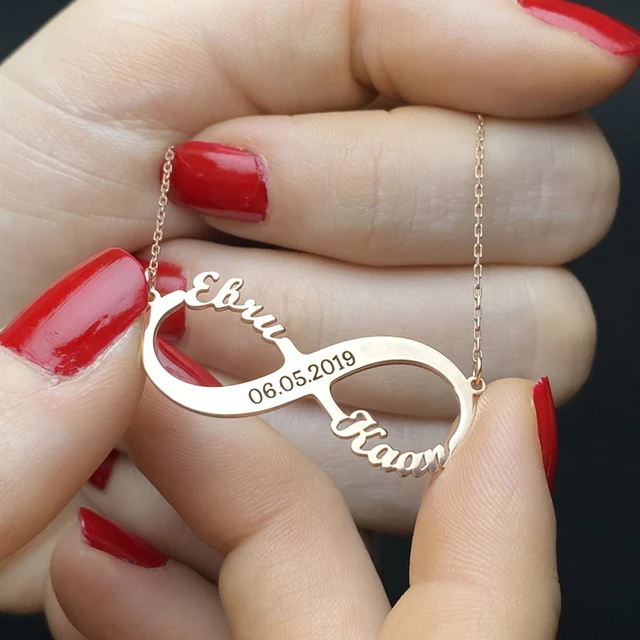 Nextvance Stainless Steel Custom Name Couple Necklace Personalized Infinity  Pendant Necklace Jewelry Best Friend Gift