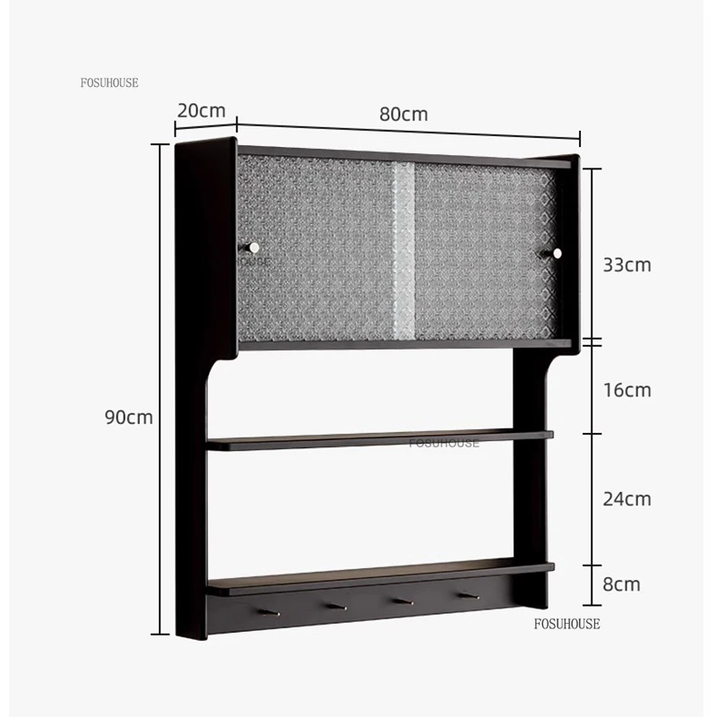 Creative Solid Wood Kitchen Cabinets Wall Mounted Storage Sideboard Nordic Kitchen Furniture Bedroom Glass Closet Kitchen Island 6