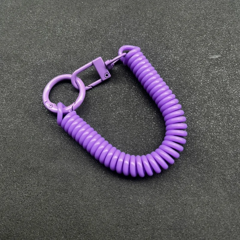 Lobster Clasp ID Card Holder Lanyard Keyring Anti-lost Wristlet Spring Rope Retractable Keychain Mobile Phone Chain