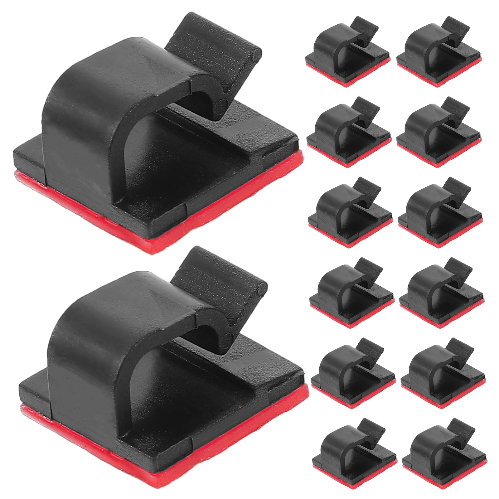 

100 Pcs Desktop Cable Organizer Adhesive Wire Clips Tidy Acrylic Manager Plastic Clamps