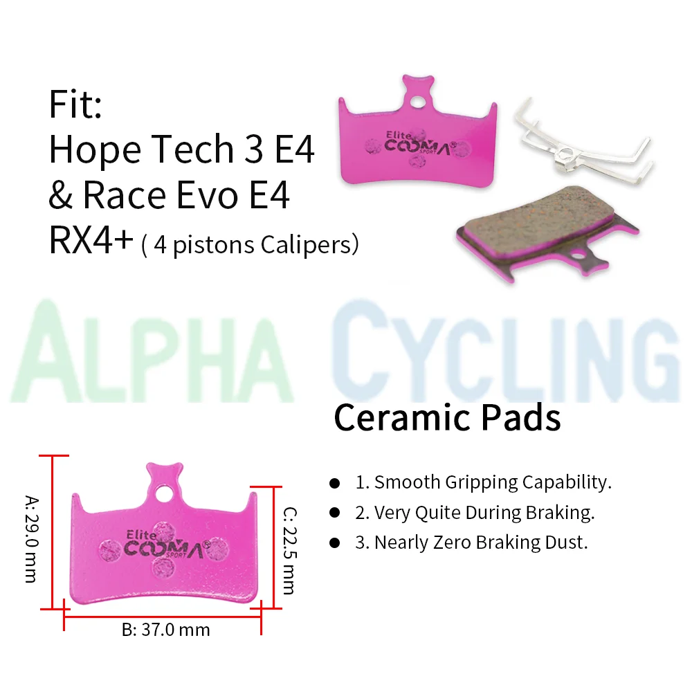 Race Evo Brakes Hope Tech Evo 10 Pairs Ceramic Bicycle Disc Brake