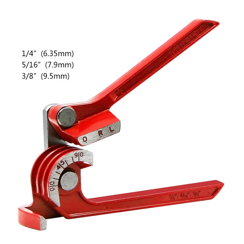 1/4" 5/16" 3/8" Brake Pipe Rolling Brass Copper Tube Pipe Manual Bending Tool Type Fuel Brake Pipe Bender Hand Tool