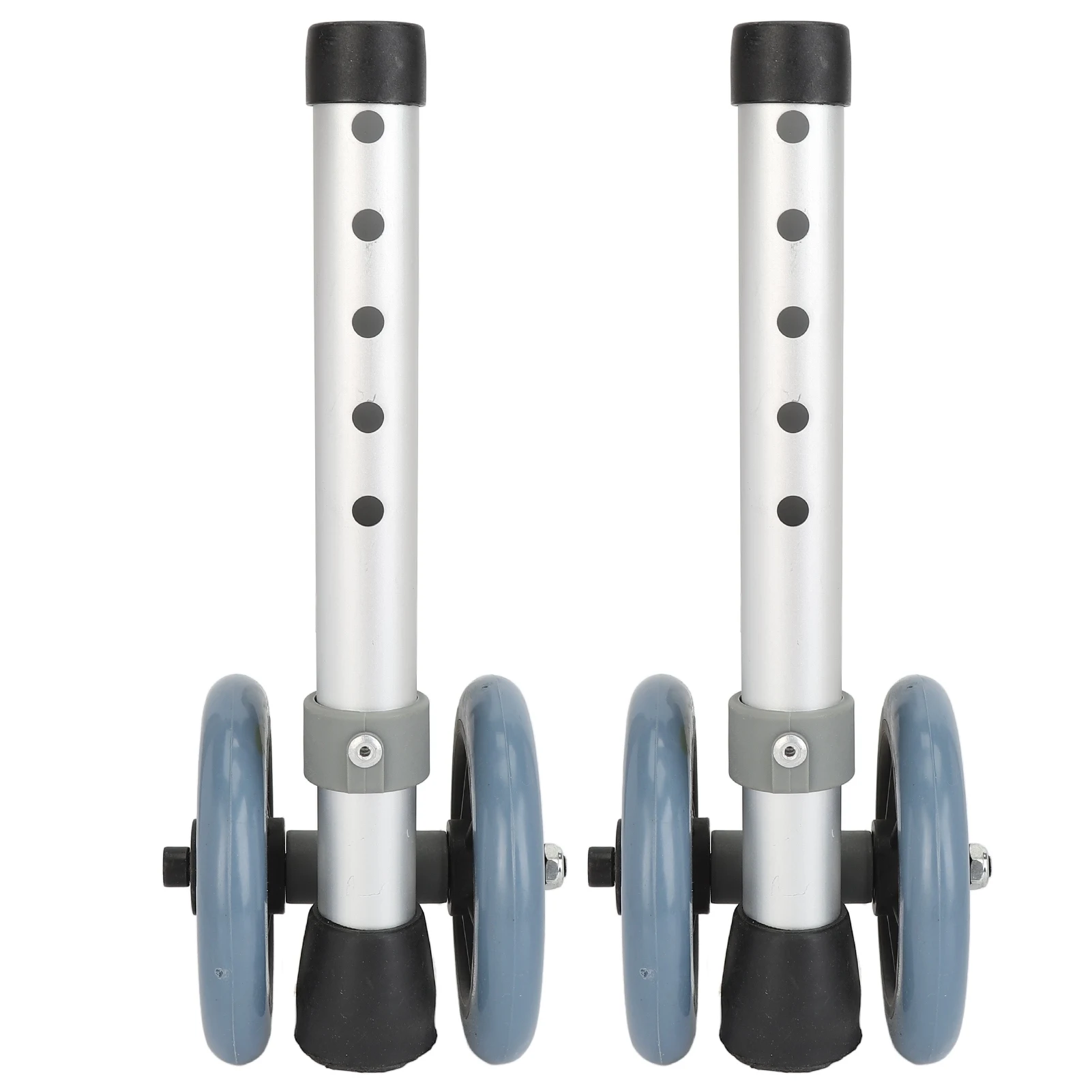 1 pair Walker Wheels Walker Wheels Adjustable Height Replacement Walker Feet Caster with Brake Wheel for Seniors Disabled People 6