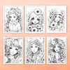1pc, Flower Girl Coloring Book, Teenagers Coloring Book, 30 Different Patterns, 100gsm Thick Paper, Stress Relief, Birthday Gift 5