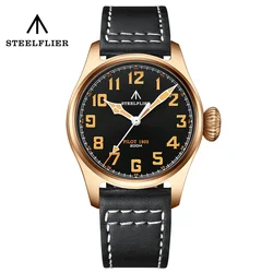 STEELFLIER Official SF740VS Bronze Quartz Watch Sapphire Mirror Swiss Luminous 200M Waterproof VH31 Movement Fashion Wristwatch