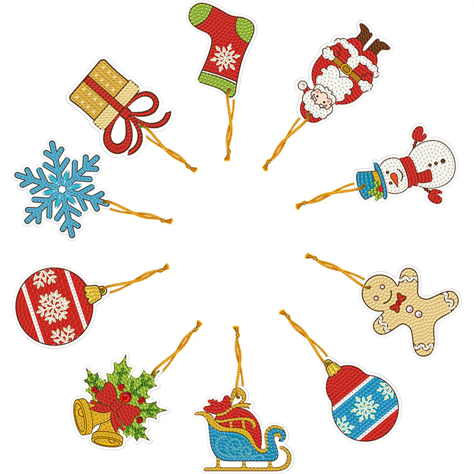 Creative Christmas Pendant DIY Diamond Mosaic Ornament Home Christmas New Year Festive Party Decoration Pendant