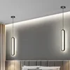 Modern Minimalist LED Pendant Light Lustre Chandelier For Bedroom Restaurant Living Room Gold Hanging Lamps Interior Home Decor 2