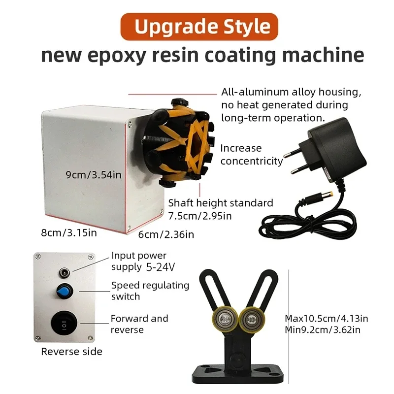 Portable Electric Fishing Rod Crafting Machine for Epoxy Resin Application