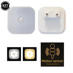 Human Body Sensing Small Night Light European Standard Plug Sensing Light LED Dormitory Artifact Bedroom Bedside Bathroom Light