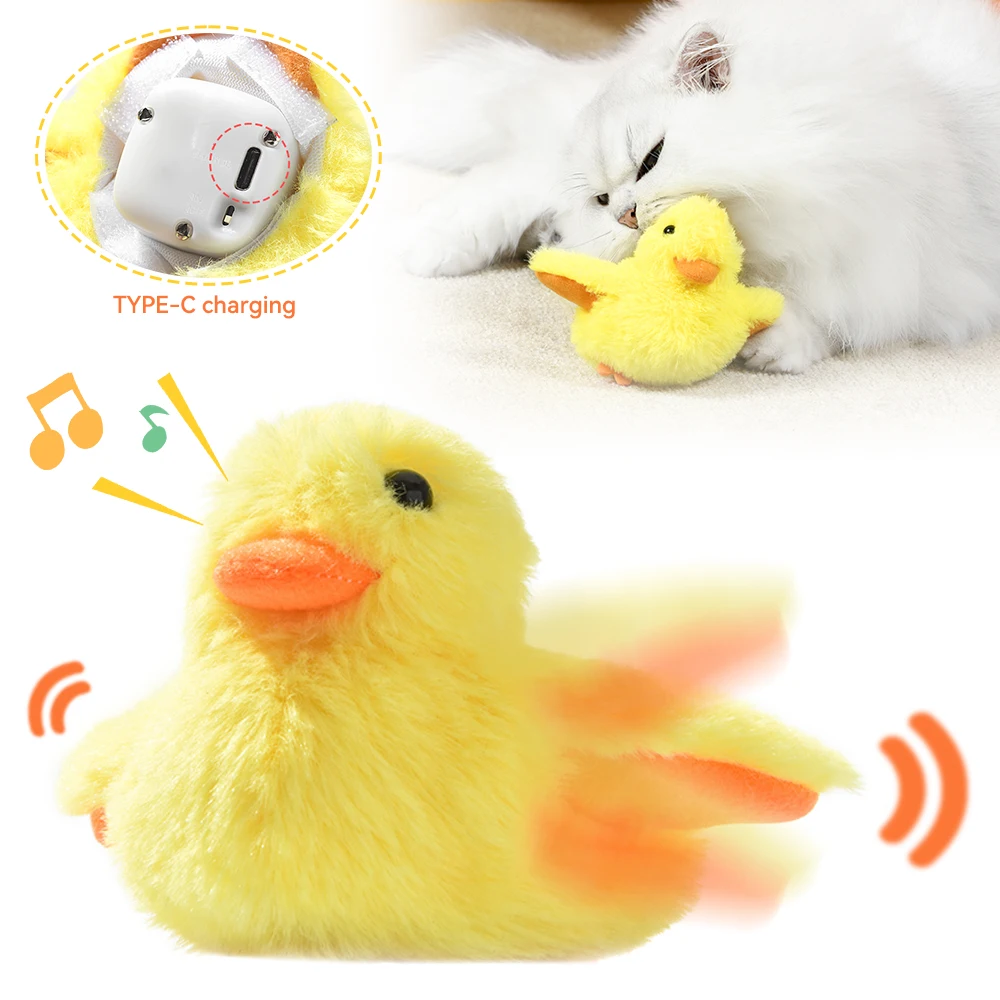 Electric Duck Cat Toy Toys Kittens Smart Automatic Toy Cat Cats