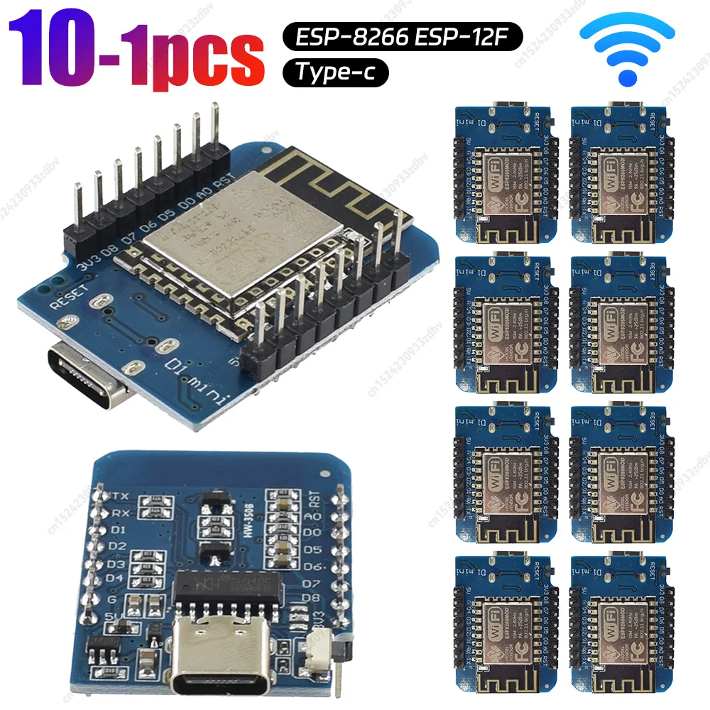 ESP8266 ESP-12F D1 미니 WIFI 개발 보드 NodeMCU Lua Type-C WLAN WiFi 인터넷 개발 보드 (아두이노용)