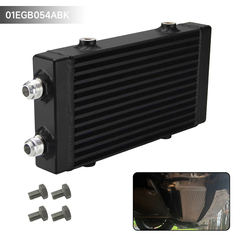 Universal Small Bar and Plate Dual Pass Oil Cooler Core:9.5"x5.5"x1.58" oil cooler kit