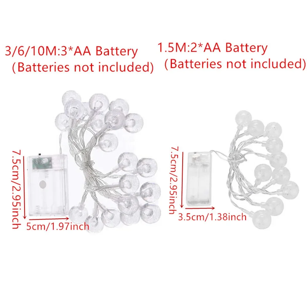 Enchanting Crystal Ball Fairy String Lights – Battery Powered with 8 Modes