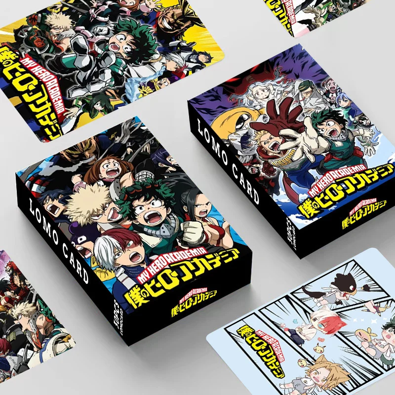 

My Hero Academia 1pack/30pcs Lomo Cards Japanese Anime Card Games With Postcards Box Collection Message Photo Gift For Decor Toy