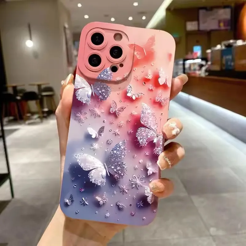 Watercolor Butterfly Flower Phone Case Cover