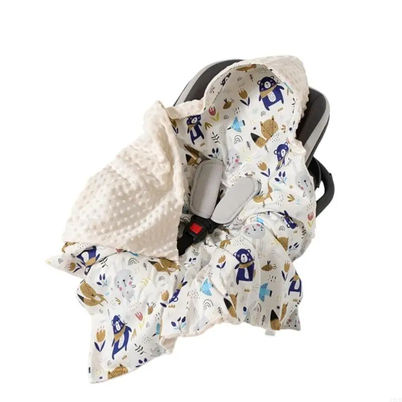 Weiche, mit Kapuze gepunktete Babydecke mit leichter Baumwolle für den Einsatz bei Kleinkindern, Wärme, Kinderwagen, A2UB – Detail 2
