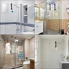 Stainless Steel Over Glass Door Shower Door Back Shower Towel Rack S-Shape Bathroom Bathrobe Hanger Holder Hooks 4