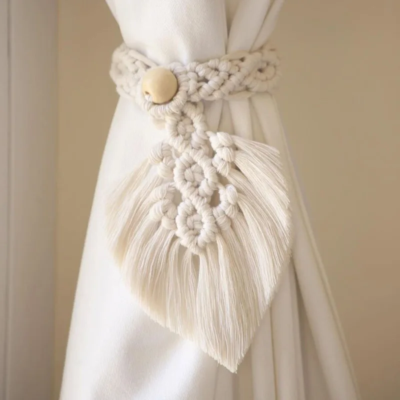 

Nordic style Cotton Rope Hand-woven Curtains Curtain Straps Bohemian Decoration Hotel Curtains Tie Rope Home Decor