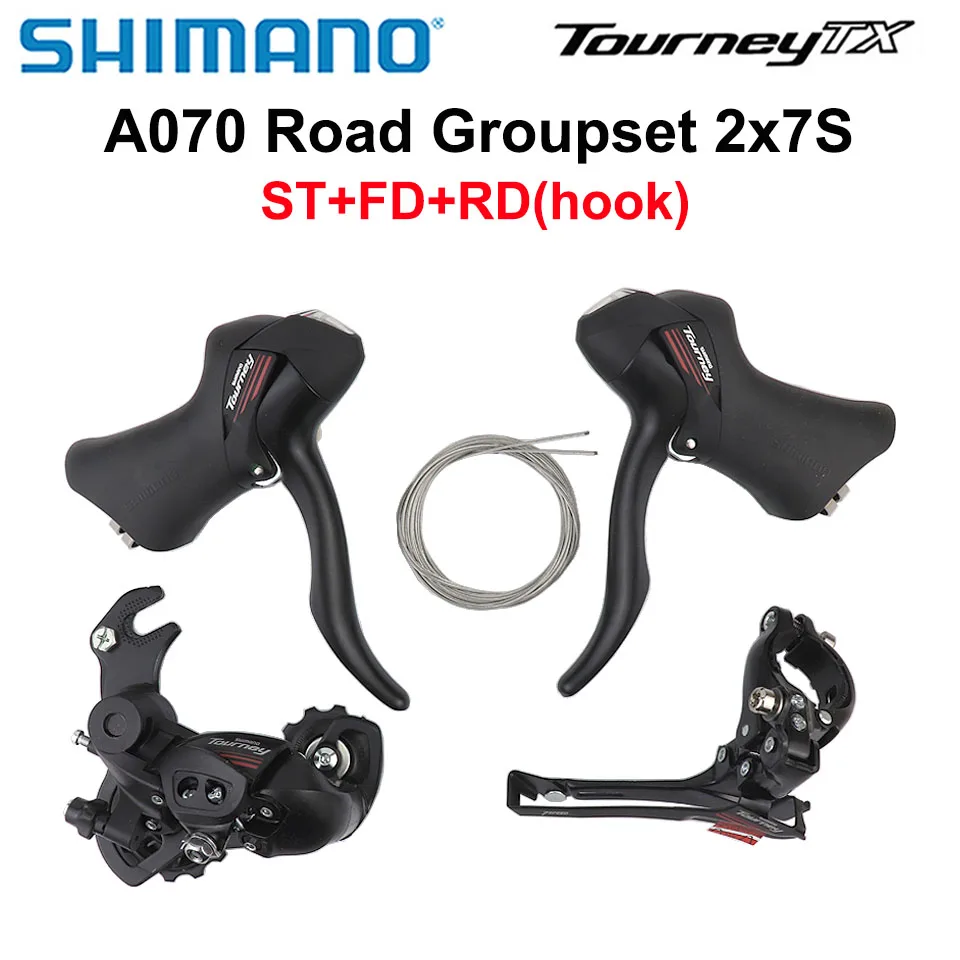 【新品】シマノ 7×2速 グループセット ロードバイクディレイラーとギアセット,2x7スピード,SHIMANO