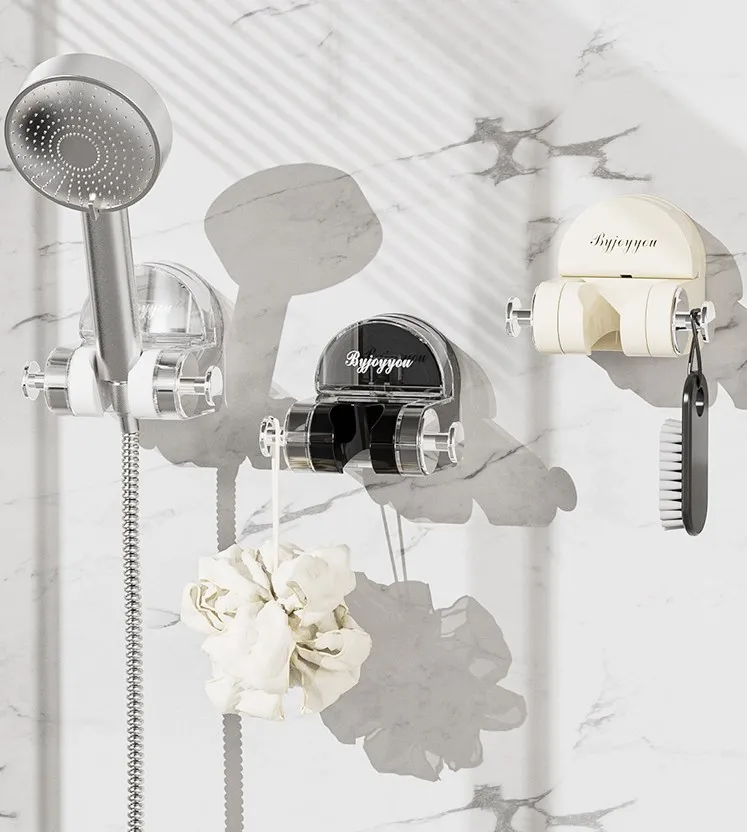 Description Picture 3 of itemAdjustable Shower Bracket Wall Mount No Drill Suction Cup Shower Wand Holder Handheld Sprayer Holders For Shower Bathroom Hotel