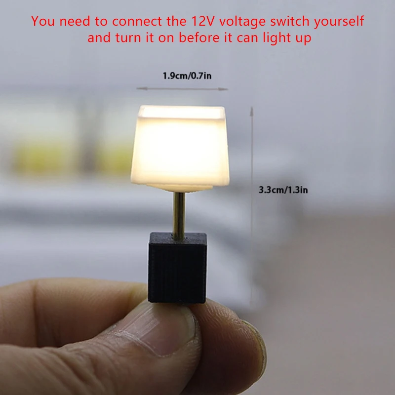 Miniature Desk Table Lamp for Dollhouse Furniture Crafting Gifts
