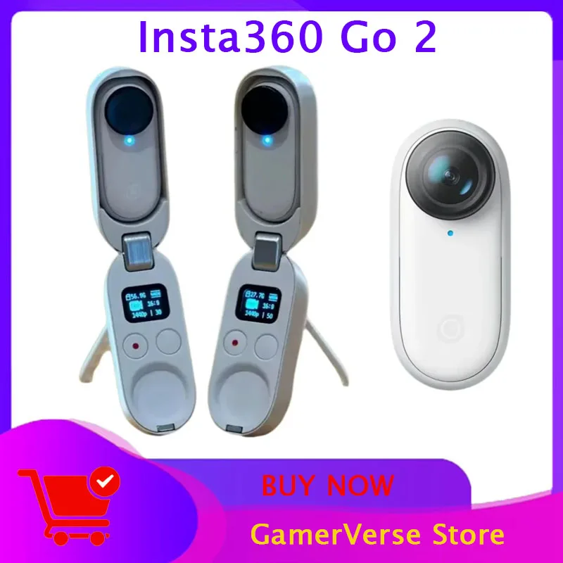 Insta360 Go 2 Thumb Camera Waterproof Action Sports Camera with Lens Guard Professional Tiny for Adventures