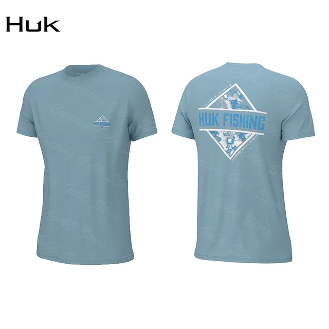 HUK Fishing T-shirt Fishing Shirt Men Short Sleeve Protection 50 Fishing  Apparel Outdoor Fishing Clothing Jersey Camisa De Pesca - AliExpress