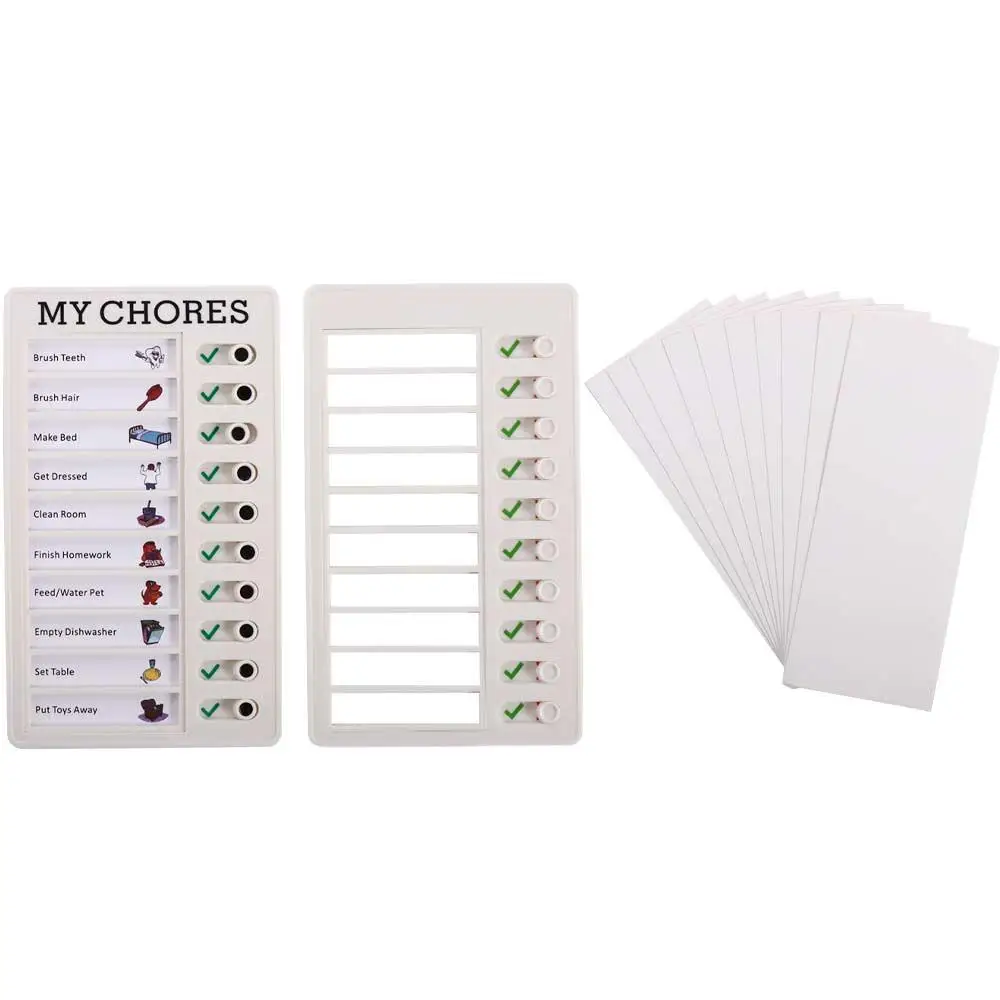 Management Book Kids DIY Children's Self-discipline Punch Card Chore Chart Student Message Checklist Memo Plastic Board